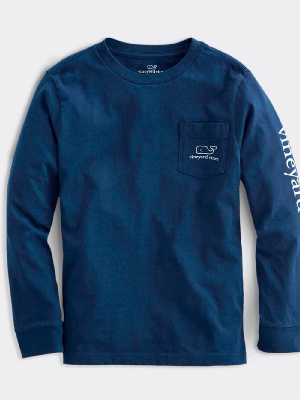 Vineyard Vines Boys' Vintage Whale Long-Sleeve Pocket Tee